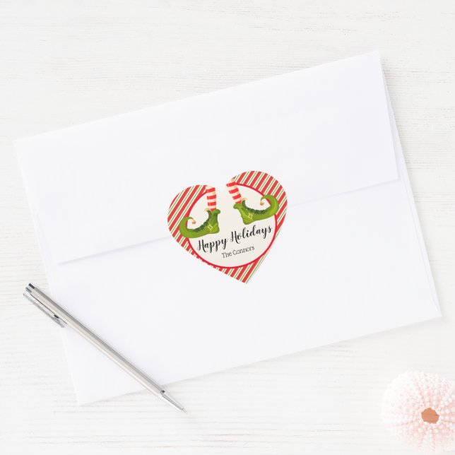 Sticker Cœur Jolly Christmas Elf Legs (Enveloppe)