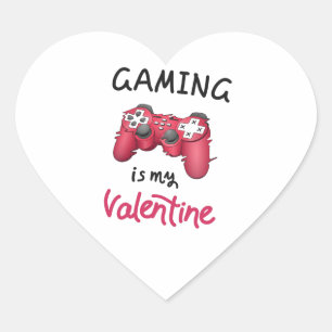 Sticker Cœur Jouer est ma Saint Valentin
