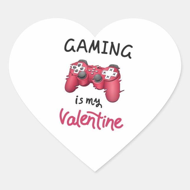 Sticker Cœur Jouer est ma Saint Valentin (Devant)