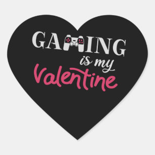 Sticker Cœur Jouer est ma Saint Valentin