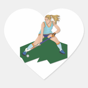 Sticker Cœur Joueur du Field Hockey