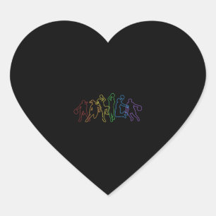 Sticker Cœur Joueur LGBT Rainbow Lover Pro