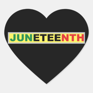 Sticker Cœur Jour de l'Indépendance noire du 11 juin