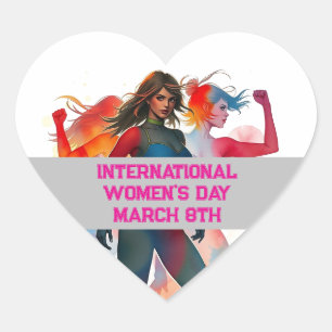Sticker Cœur Journée internationale de la femme - 8 mars Coeur