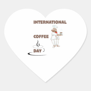 Sticker Cœur journée internationale du café