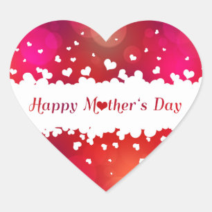 Sticker Cœur Jovely Happy Mother's Day Hearts