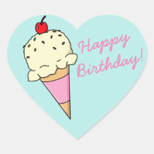 Joyeuse crème glacée d'anniversaire