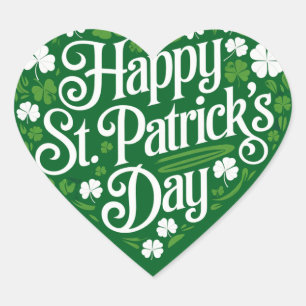 Sticker Cœur Joyeuse Saint-Patrick 