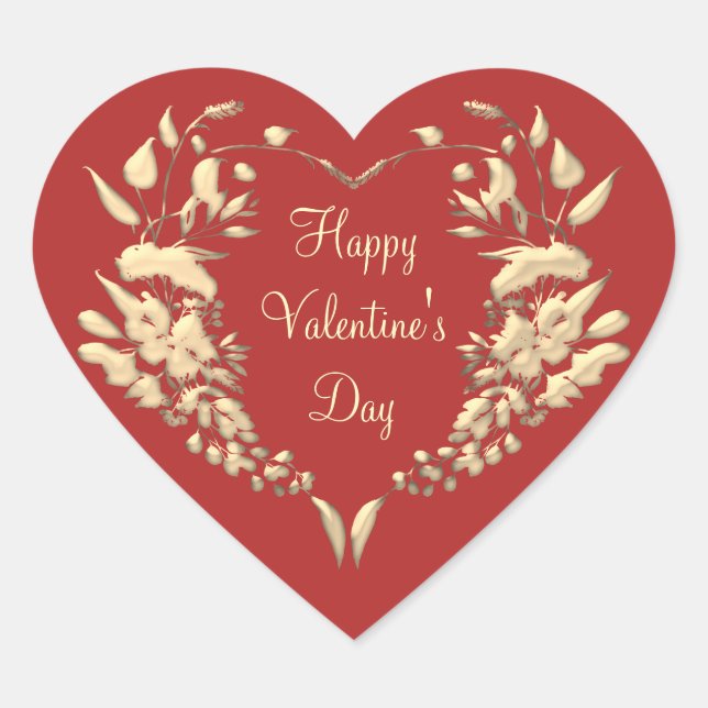 Sticker Cœur Joyeuse Saint-Valentin (Devant)