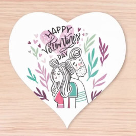 Sticker Cœur Joyeuse Saint-Valentin