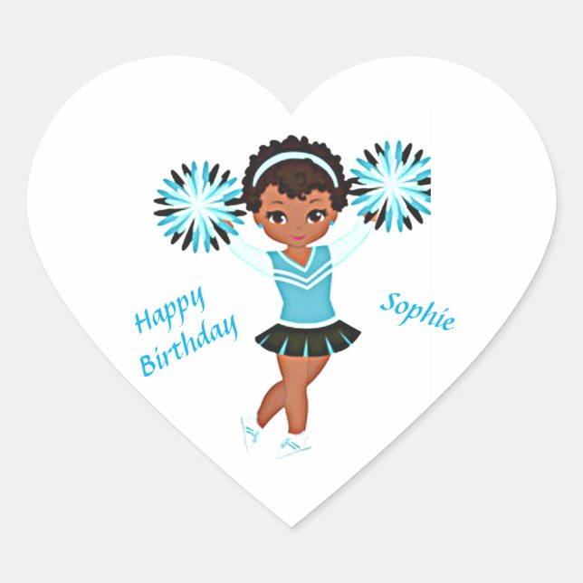 Sticker Cœur "Joyeux anniversaire" (Devant)