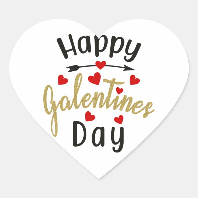 Sticker Cœur Joyeux Galentines Jour Valentines Aimer Amitiés (Devant)
