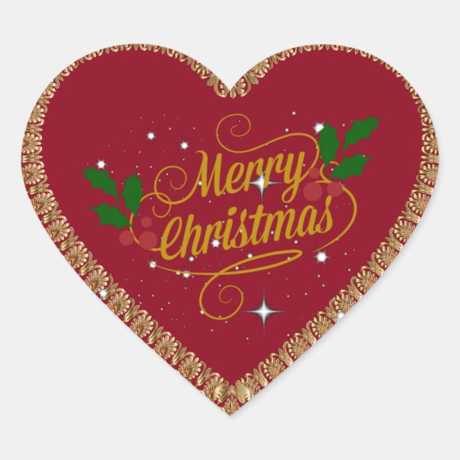 Sticker Cœur Joyeux Noël (Devant)