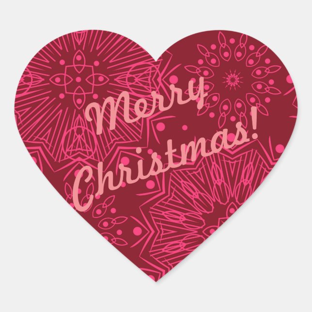 Sticker Cœur Joyeux Noël ! (Devant)