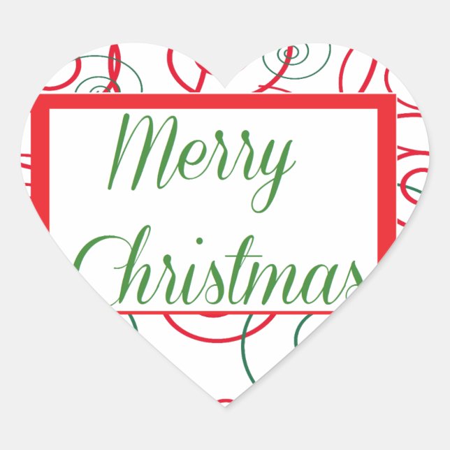 Sticker Cœur Joyeux Noël (Devant)