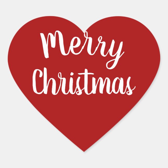 Sticker Cœur Joyeux Noël rouge (Devant)