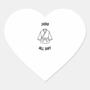 Sticker Cœur Judo toute la journée