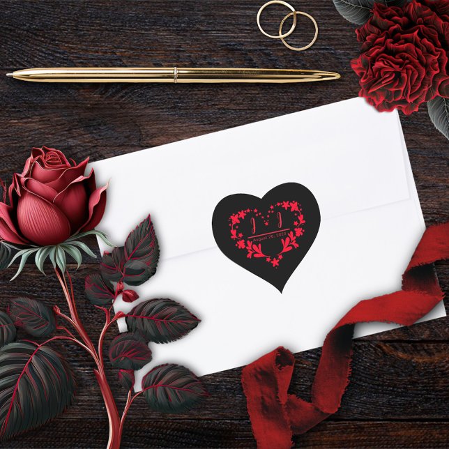 Sticker Cœur Jusqu'à la mort Faisons-nous partie Mariage gothiq (Créateur téléchargé)