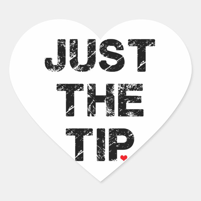 Sticker Cœur Juste l'autocollant Tip (Devant)
