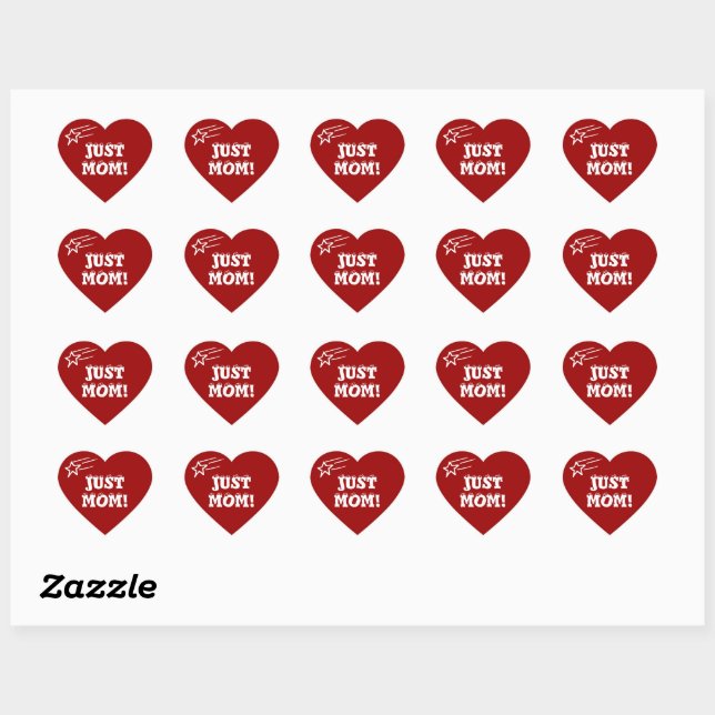 Sticker Cœur Juste maman rouge (Feuille)