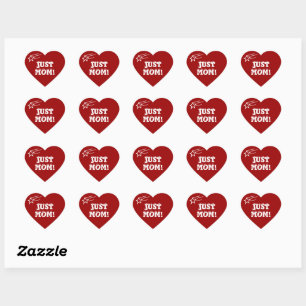 Sticker Cœur Juste maman rouge