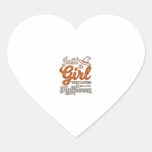 Sticker Cœur Juste une fille qui aime le design vectoriel Hallo