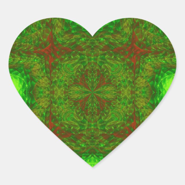 Sticker Cœur Kaleidoscope (Devant)