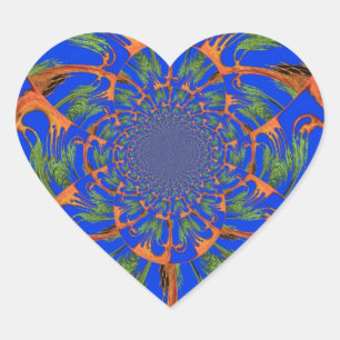 Sticker Cœur Kaleidoscope Acacia Arbre Art Imprimer/Graphique