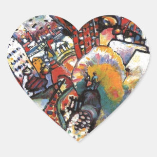 Sticker Cœur Kandinsky Moscou I Cityscape peinture Abstraite