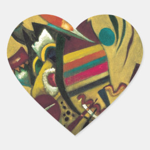 Sticker Cœur Kandinsky Points Peinture en toile Abstraite