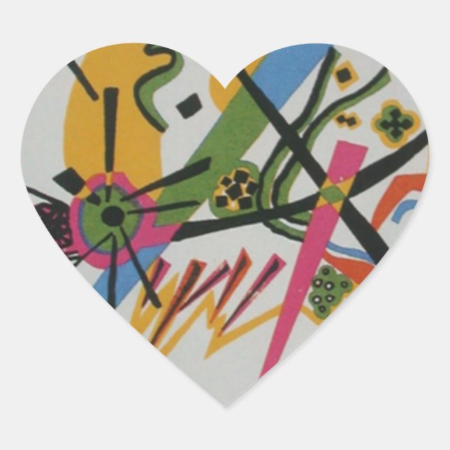 Sticker Cœur Kandinsky Small Worlds (Devant)