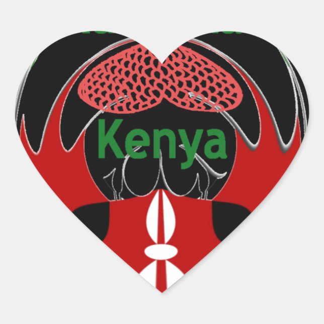 Sticker Cœur Kenya (Devant)