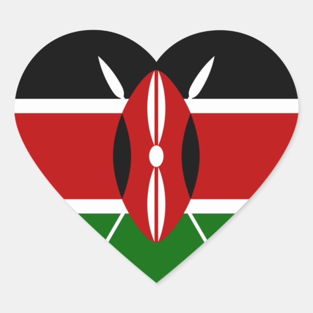 Sticker Cœur kenya (Devant)