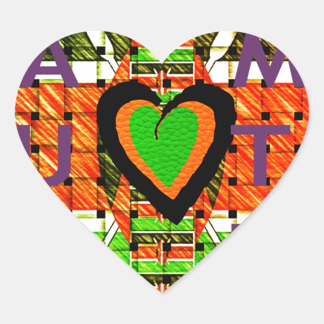 Sticker Cœur Kenya : Toute l'Afrique dans un pays - Drapeau tis (Devant)