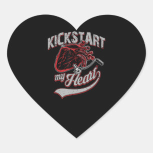 Sticker Cœur Kickstart My Heart Motorcycle Art Don