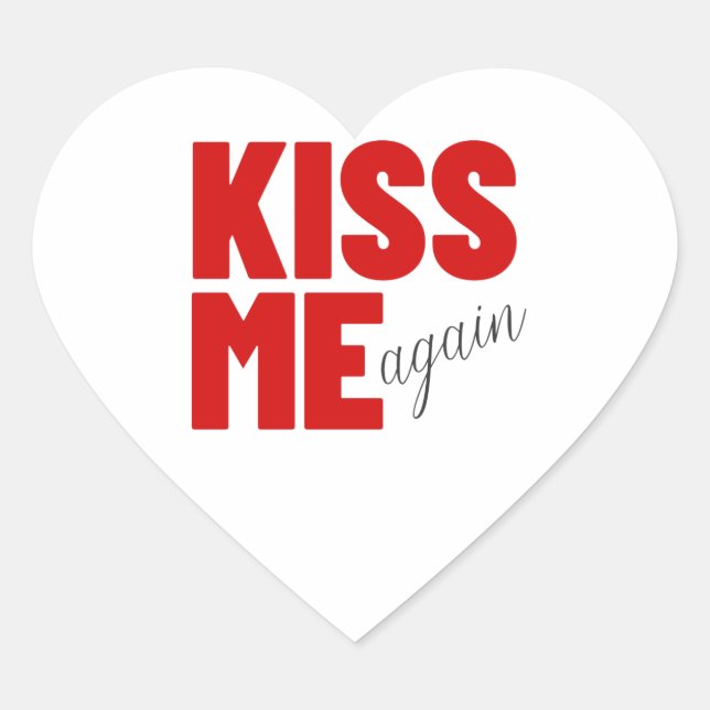 STICKER CŒUR KISS ME RETOUR (Devant)