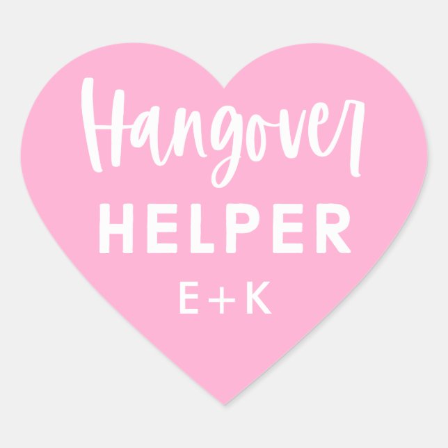 Sticker Cœur Kit de récupération Mariage Hangover personnalisé (Devant)