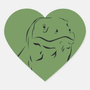 Sticker Cœur Komodo Silhouette