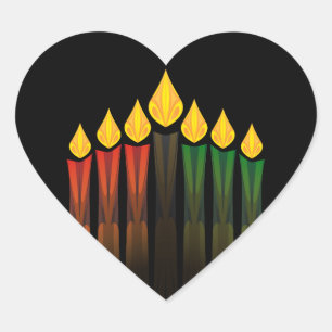 Sticker Cœur kwanzaa cand