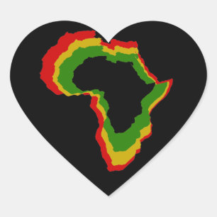 Sticker Cœur La "Afrique - couleurs africaines de casserole"