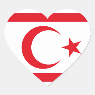 Sticker Cœur la Chypre du nord