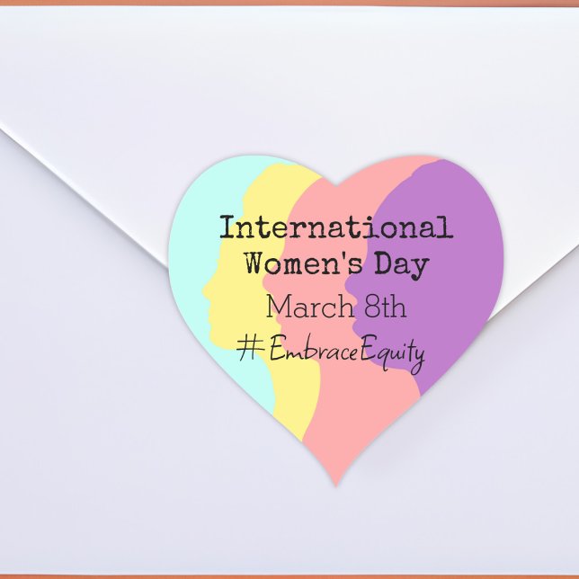Sticker Cœur La Journée internationale de la femme est le 8 mar (Créateur téléchargé)