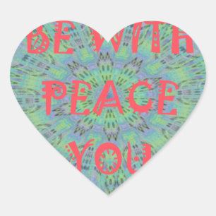 Sticker Cœur La paix, l'amour et l'Afrique