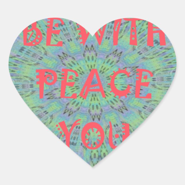 Sticker Cœur La paix, l'amour et l'Afrique (Devant)