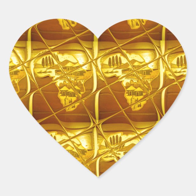 Sticker Cœur La promesse d'or de l'Afrique (Devant)