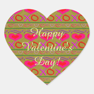 Sticker Cœur La Saint-Valentin de couleur de sélection d'U
