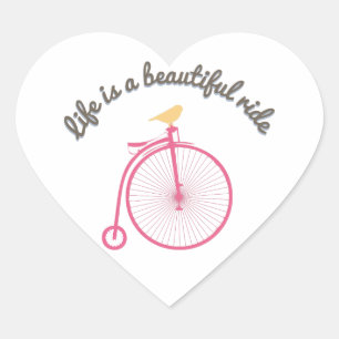 Sticker Cœur La vie est un beau tour
