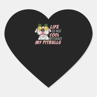 Sticker Cœur La vie n'est pas cool sans mes BITBULLS