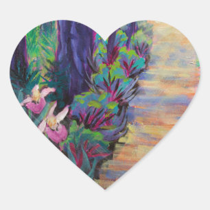 Sticker Cœur Lady Slippers on the Path