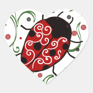 Sticker Cœur Ladybug